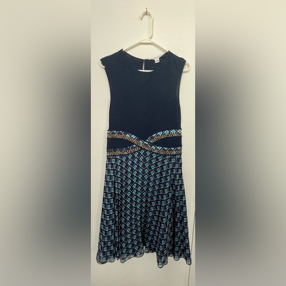 Diane Von Furstenberg Rosalie Dress Midnight Wired Size 6 NWT - Picture 5 of 11